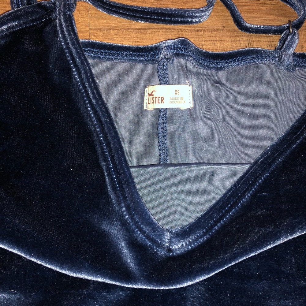 Blue velvet dress XS - Picture 5 of 5